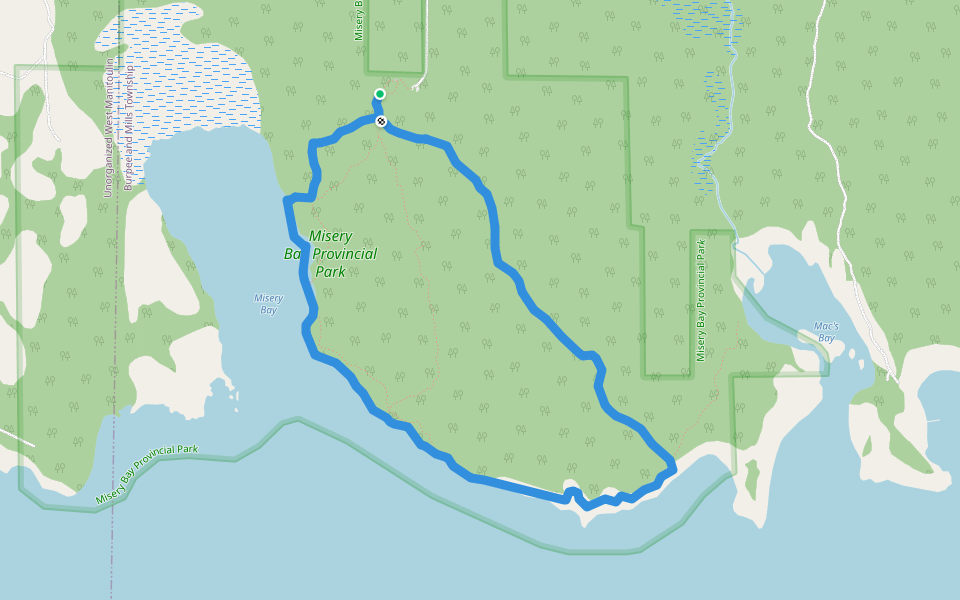 Coastal Alvar Trail walking route map in Evansville