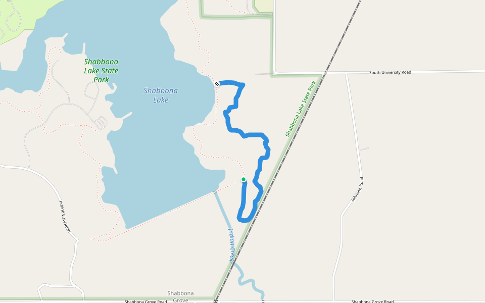 Papara Trail walking route map in Shabbona