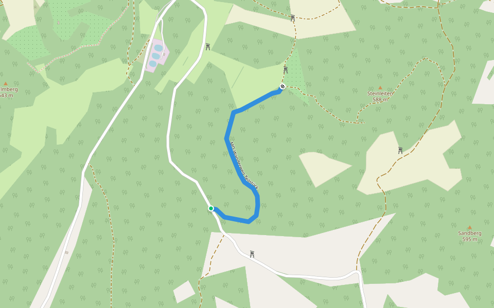 MD-Wanderweg Teilstück walking route map in Kirchensittenbach