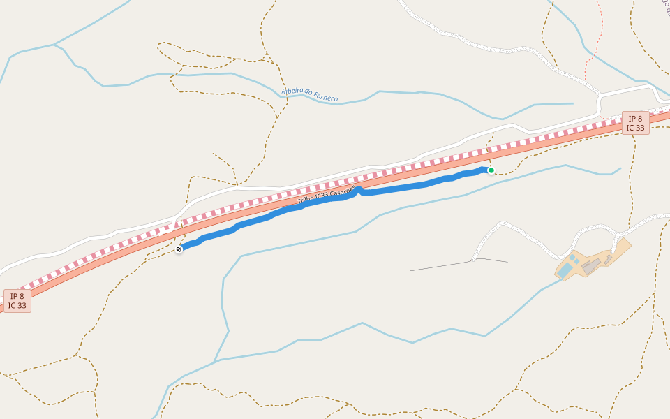 Trilho IC33 Casarões walking route map in Santa Cruz