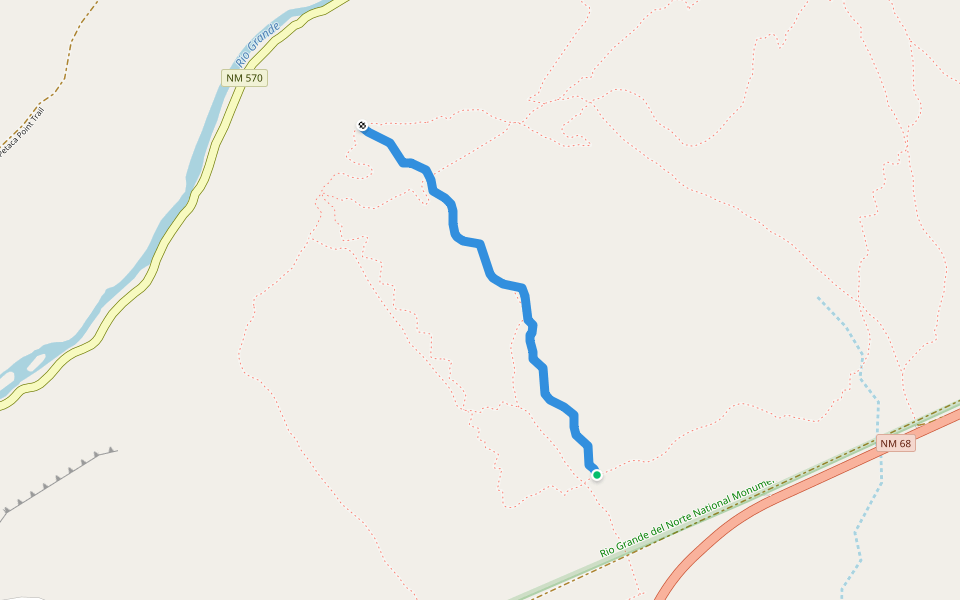 Sediment Trail walking route map in Carson