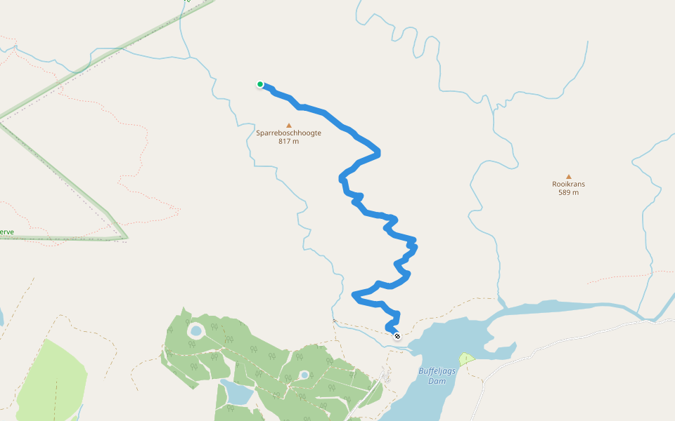 Bruidegoms Hiking Trail walking route map in Swellendam