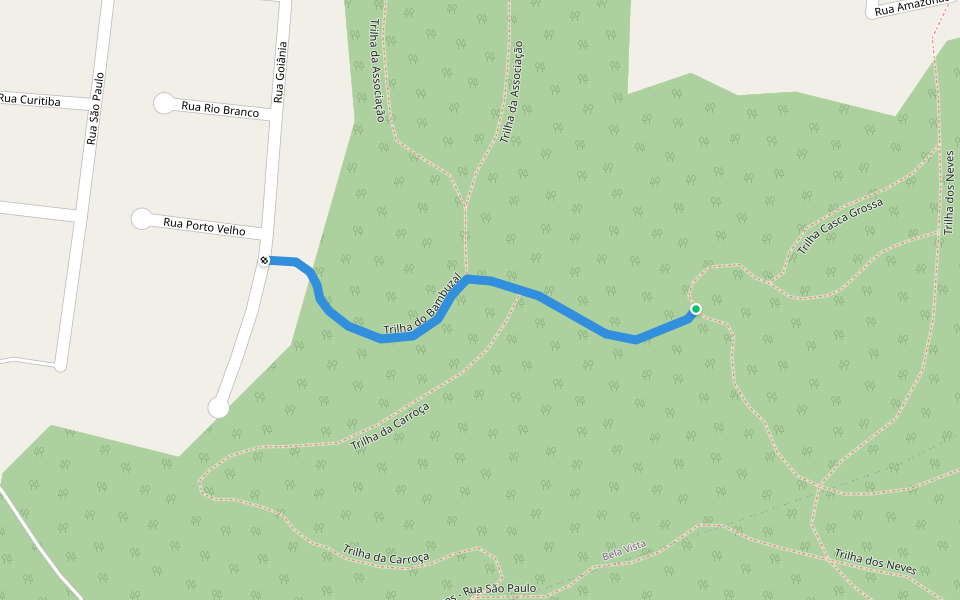 Trilha do Bambuzal walking route map in Gaspar