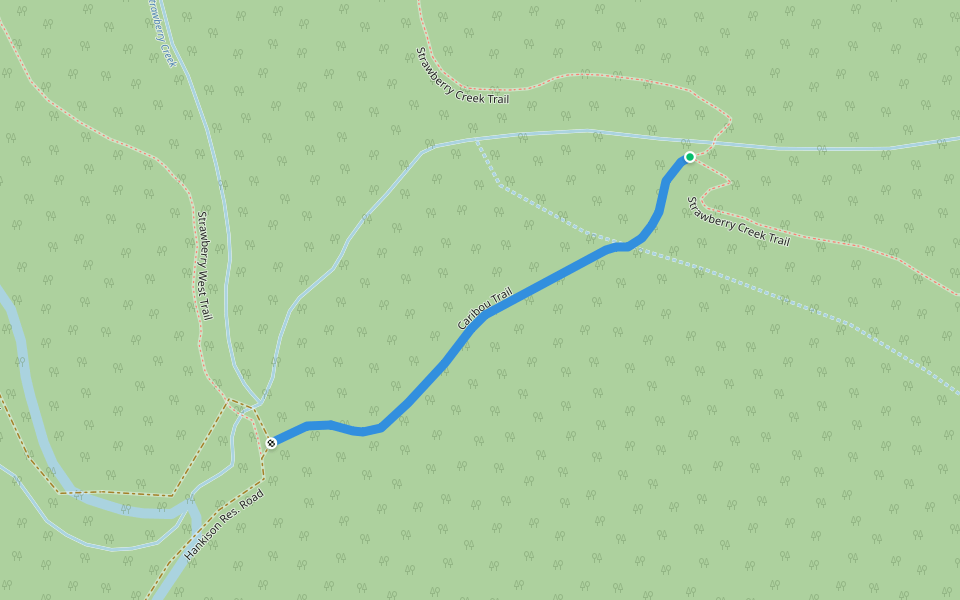 Caribou Trail walking route map in Granby