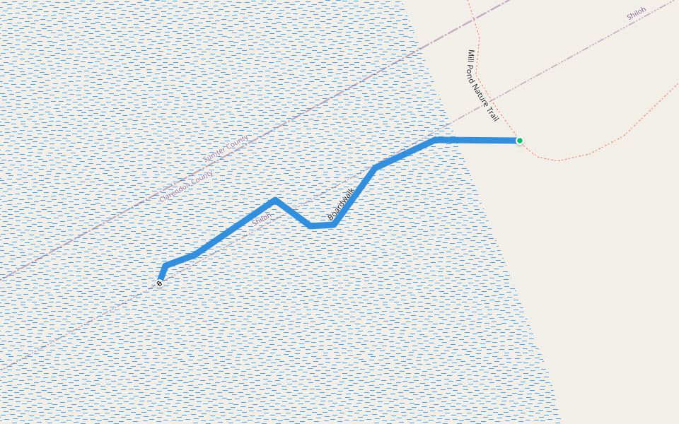 Boardwalk walking route map in Turbeville
