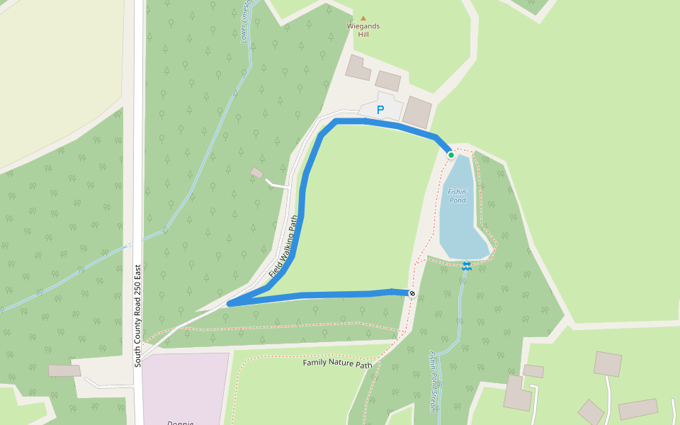 Field Walking Path walking route map in Cloverdale