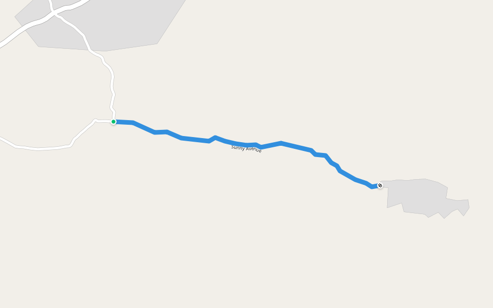 Sunny Avenue walking route map in Sekia