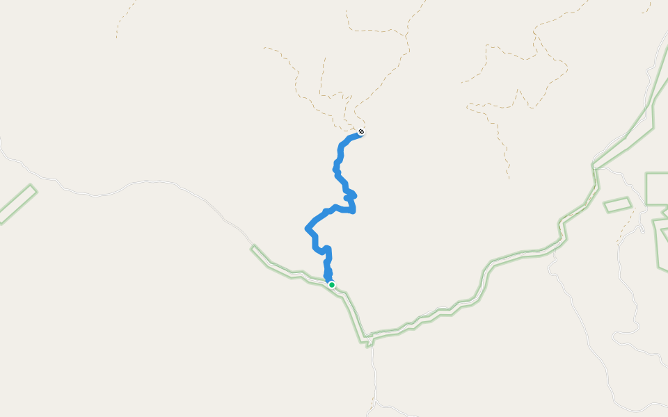 White Horse Basin Trail walking route map in North Fork