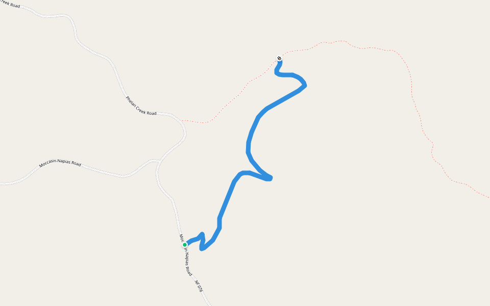 North Moccasin Spur 1 walking route map in Salmon