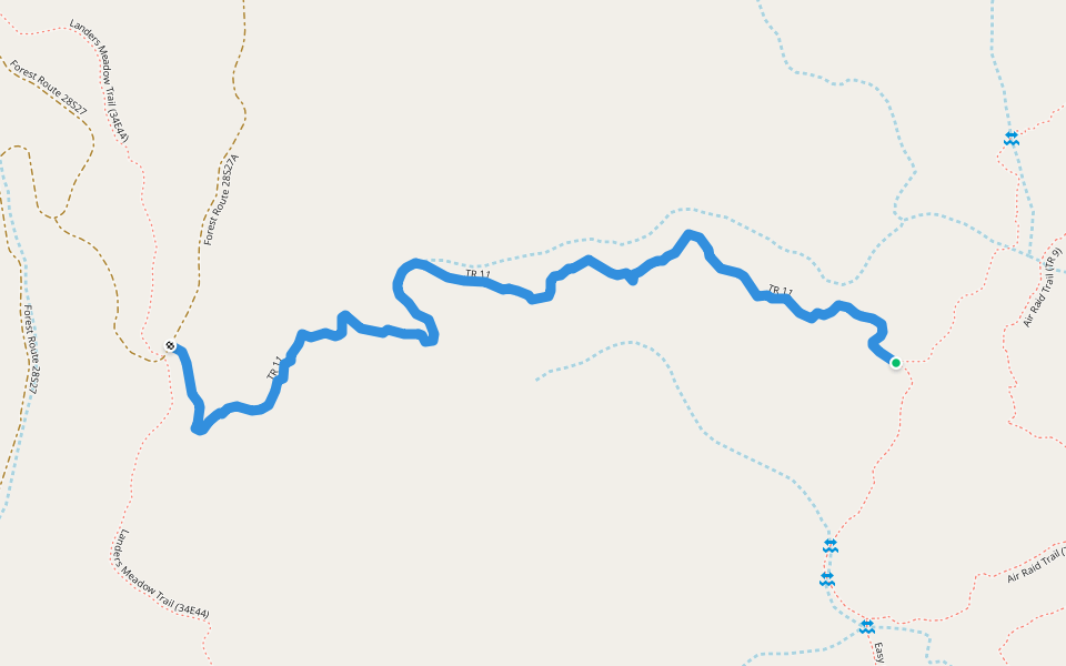 TR 11 walking route map in Weldon