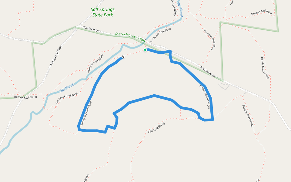 Bunny Trail (orange) walking route map in Montrose