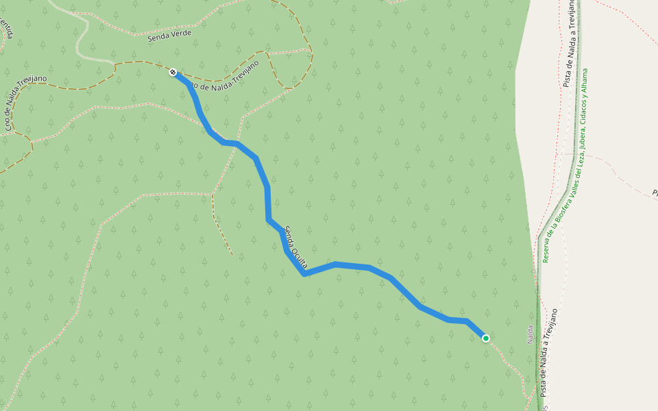 Senda Oculta walking route map in Nalda