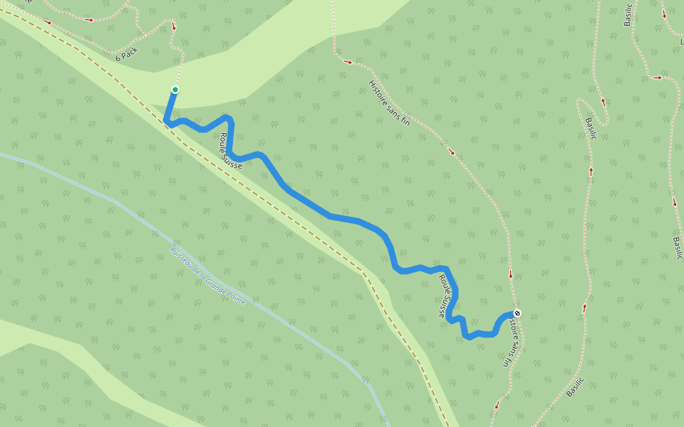 Roulé Suisse walking route map in Petite-Rivière-Saint-François
