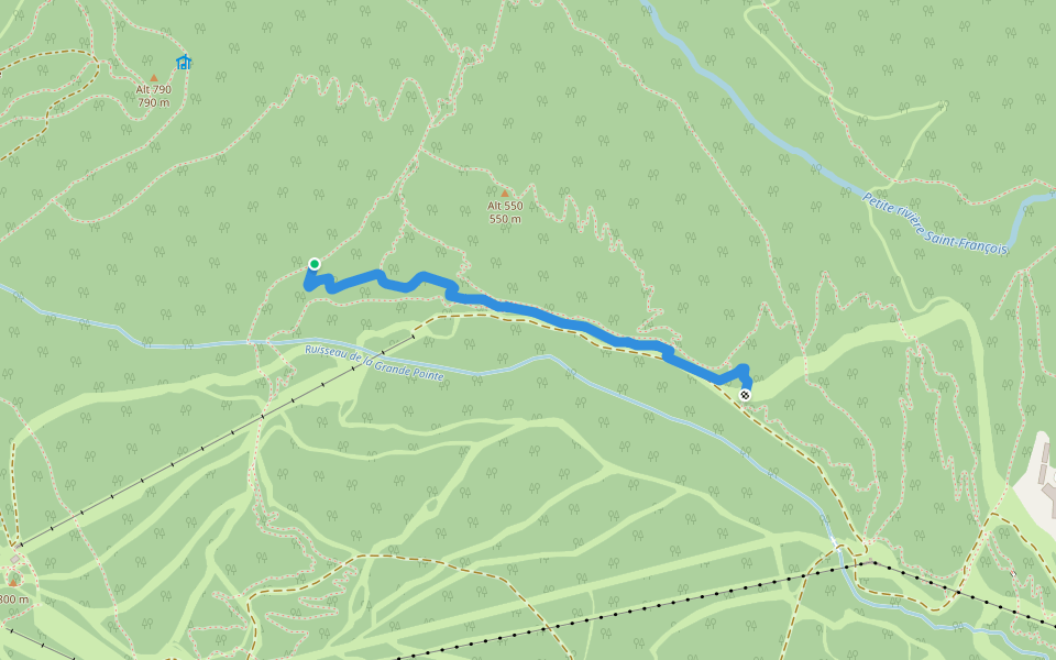 6 Pack walking route map in Petite-Rivière-Saint-François