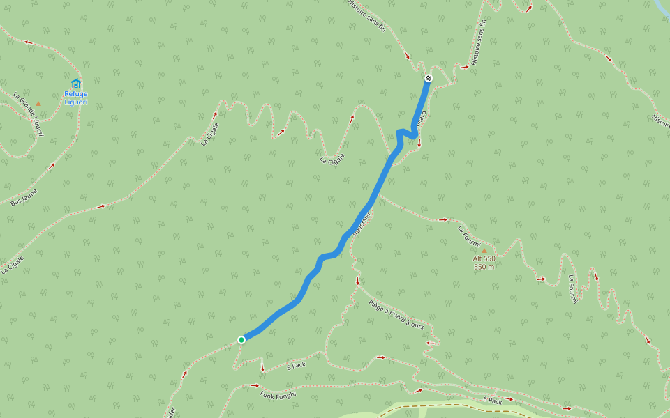 Traversier walking route map in Petite-Rivière-Saint-François