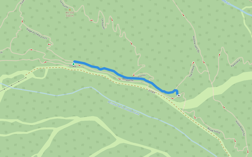 Whippette walking route map in Petite-Rivière-Saint-François