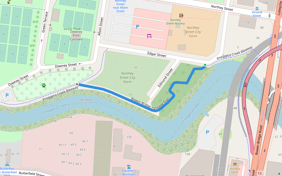 Bowen Bridge Heritage Trail walking route map in Windsor