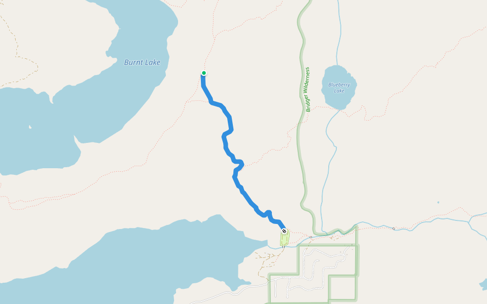 Burnt Connection walking route map in Boulder