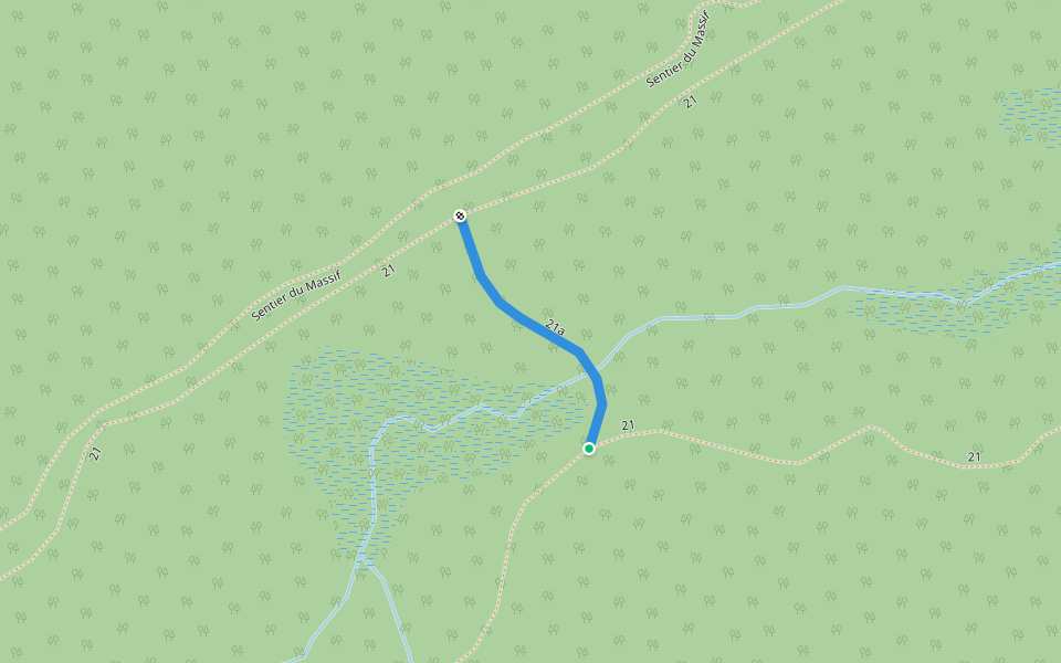 21a walking route map in Notre-Dame-de-la-Merci