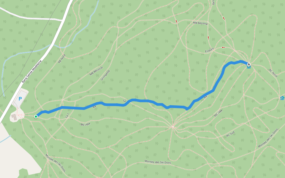RA walking route map in La Malbaie