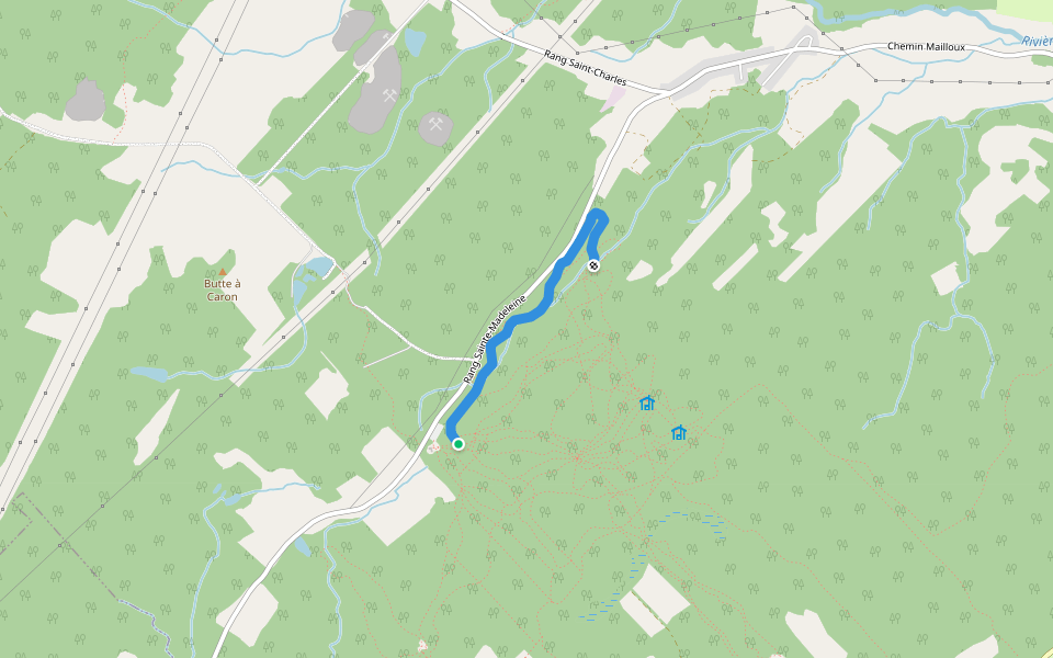 RB Nord walking route map in La Malbaie