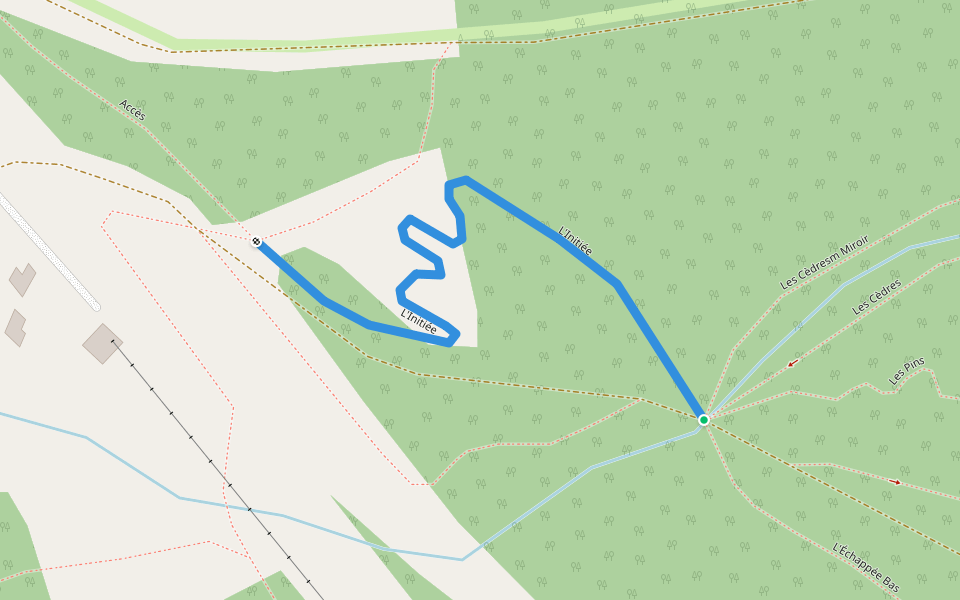 L'Initiée walking route map in New Richmond