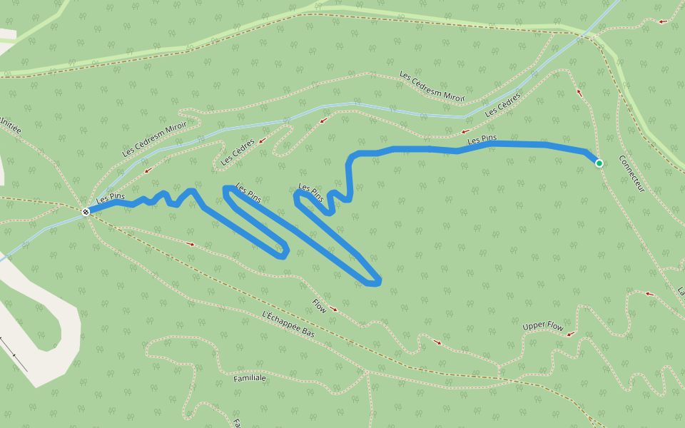 Les Pins walking route map in New Richmond