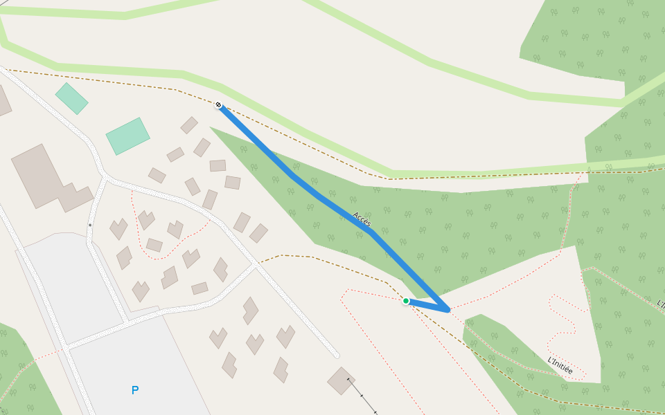 Accès walking route map in New Richmond