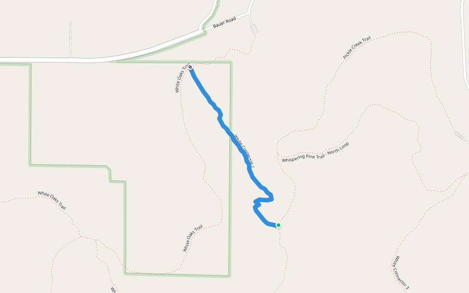 White Connector 1 walking route map in New Offenburg