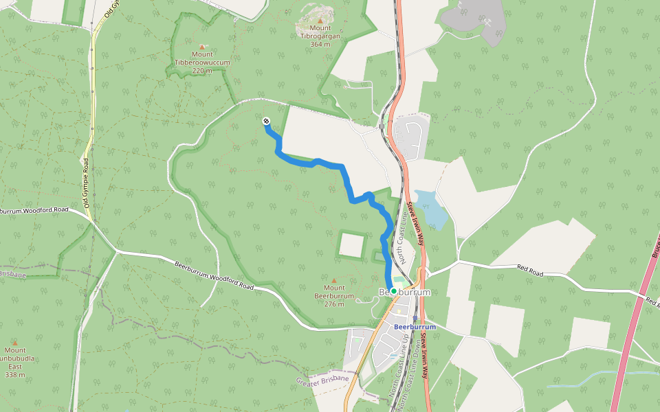 Soldier Settlers' Trail walking route map in Beerburrum