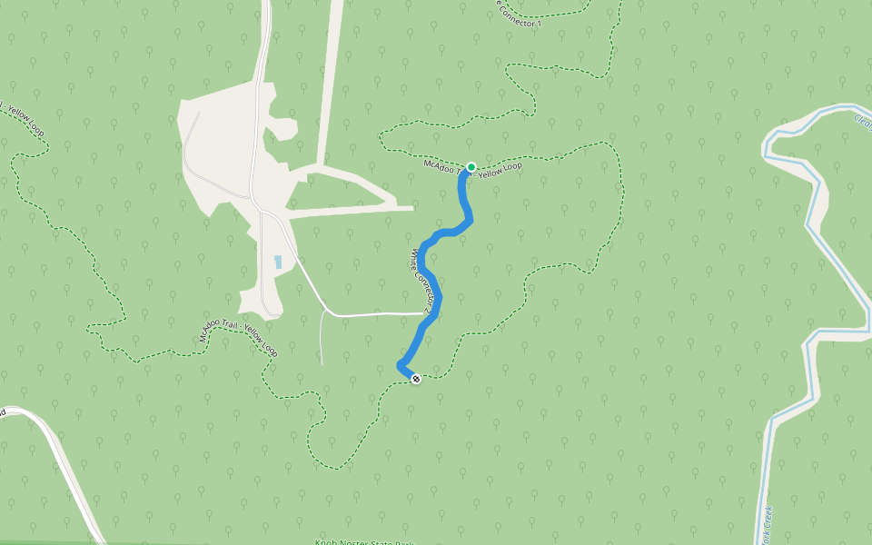 White Connector 2 walking route map in Warrensburg