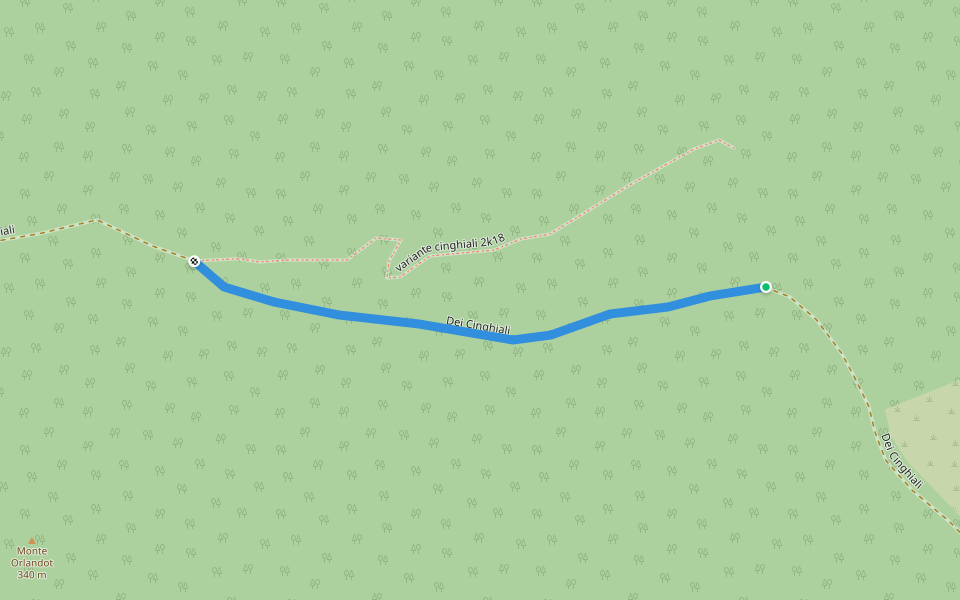 Dei Cinghiali walking route map in Valle Sant'Innocenzo