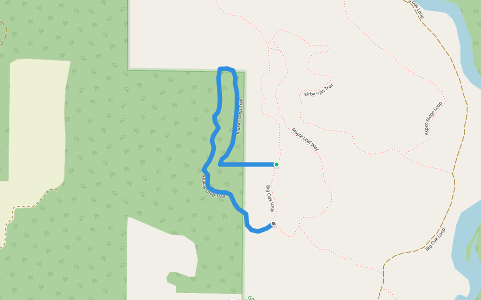 Klukas Loop Trail walking route map in Crivitz