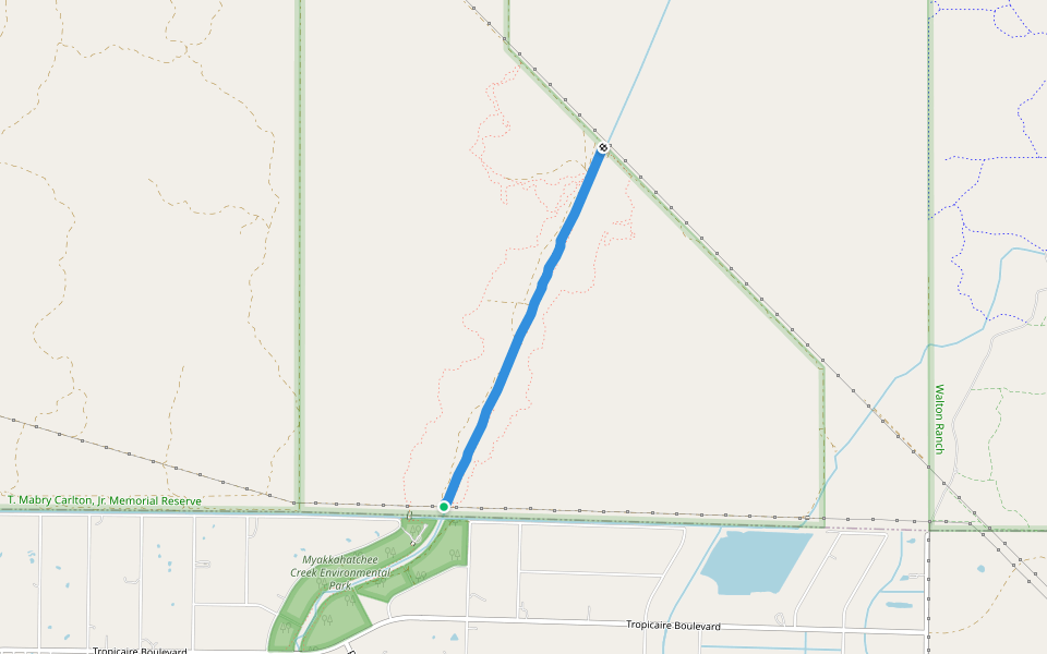 Live Long walking route map in North Port