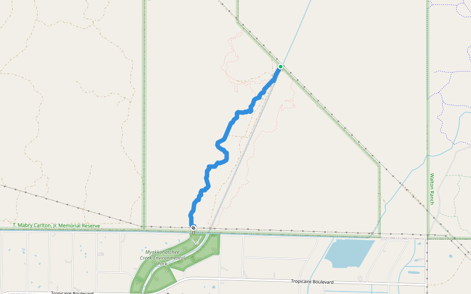 Live Long Return walking route map in North Port