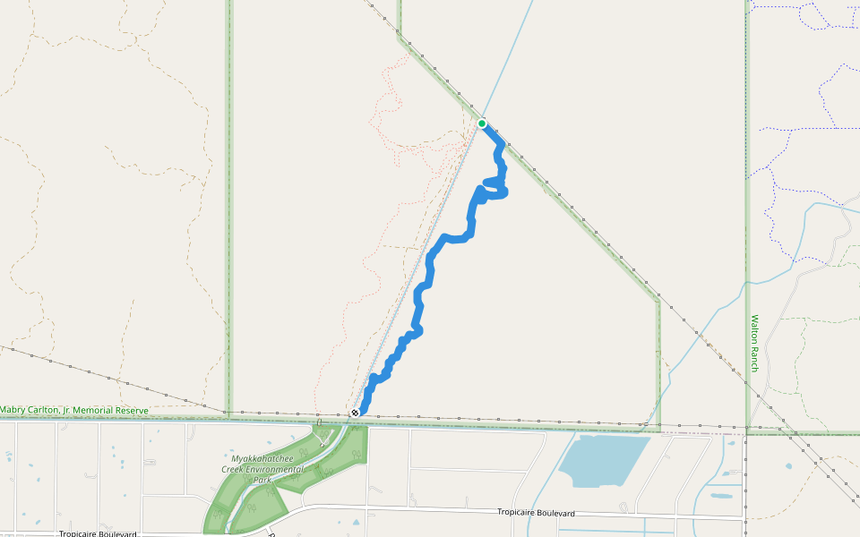 Prosper Return walking route map in North Port