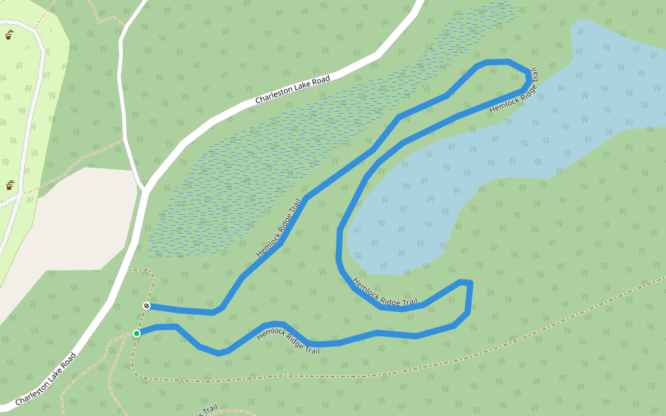 Hemlock Ridge Trail walking route map in Lansdowne