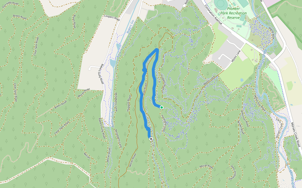 Hades walking route map in Wandiligong