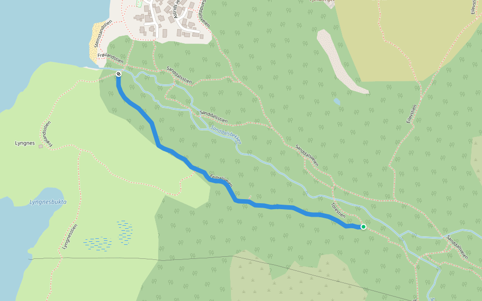Fedreliveien walking route map in Riska