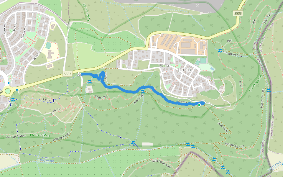 ארתור 2 walking route map in Tzur Natan