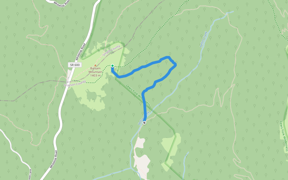 Helton Creek Spur walking route map in Troutdale