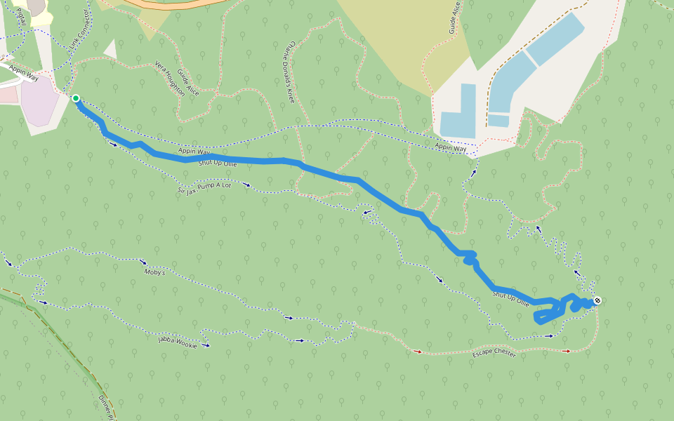 Shut Up Ollie walking route map in Dinner Plain