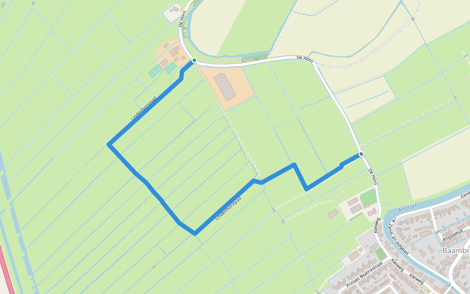 Lindenhorstpad walking route map in Baambrugge