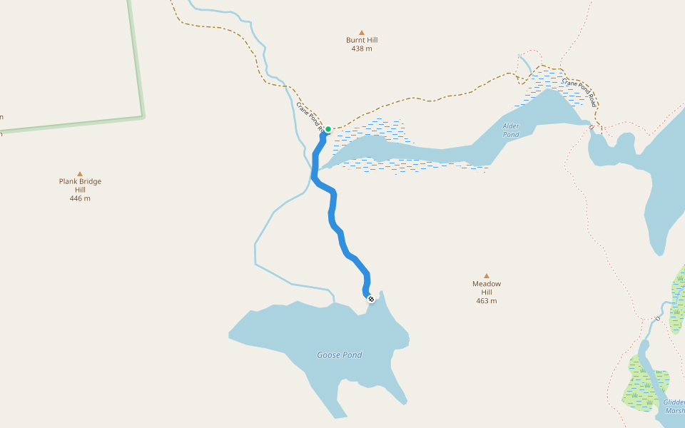 Goose Pond Trail walking route map in Paradox