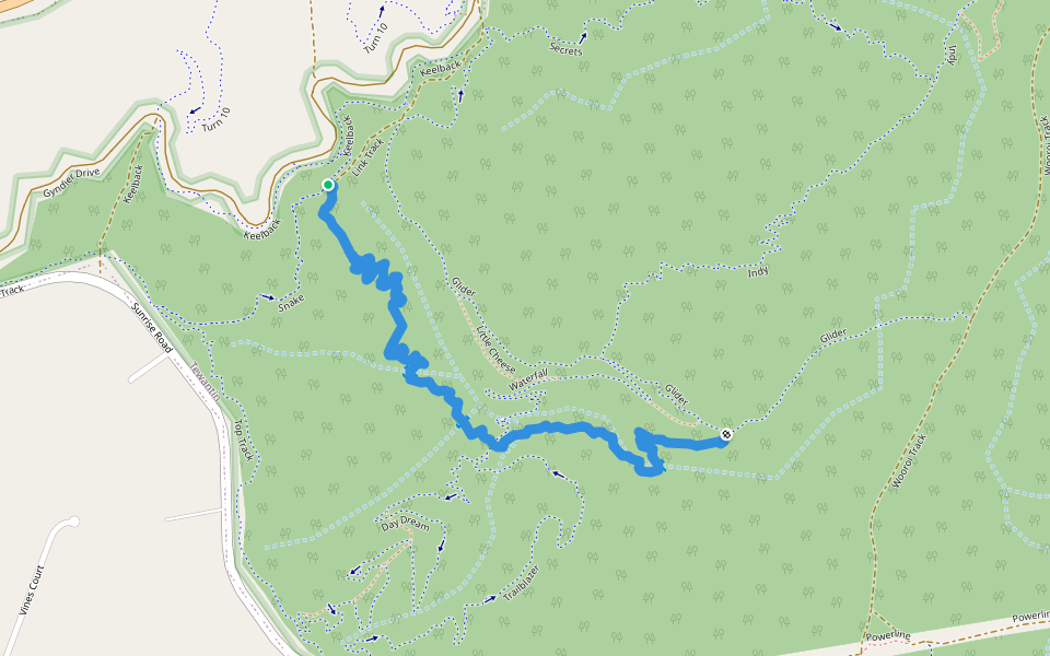 Bloodwood walking route map in Tewantin