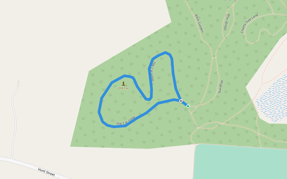 The Car Loop walking route map in Fairfax