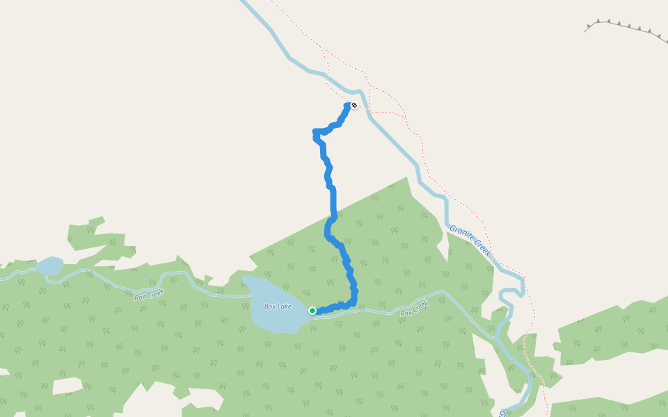 Bridle path walking route map in Hoback