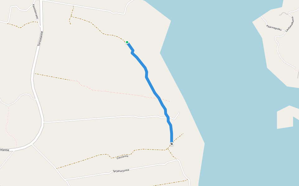 Syrjänharjun kierros walking route map in Hämeenlinna