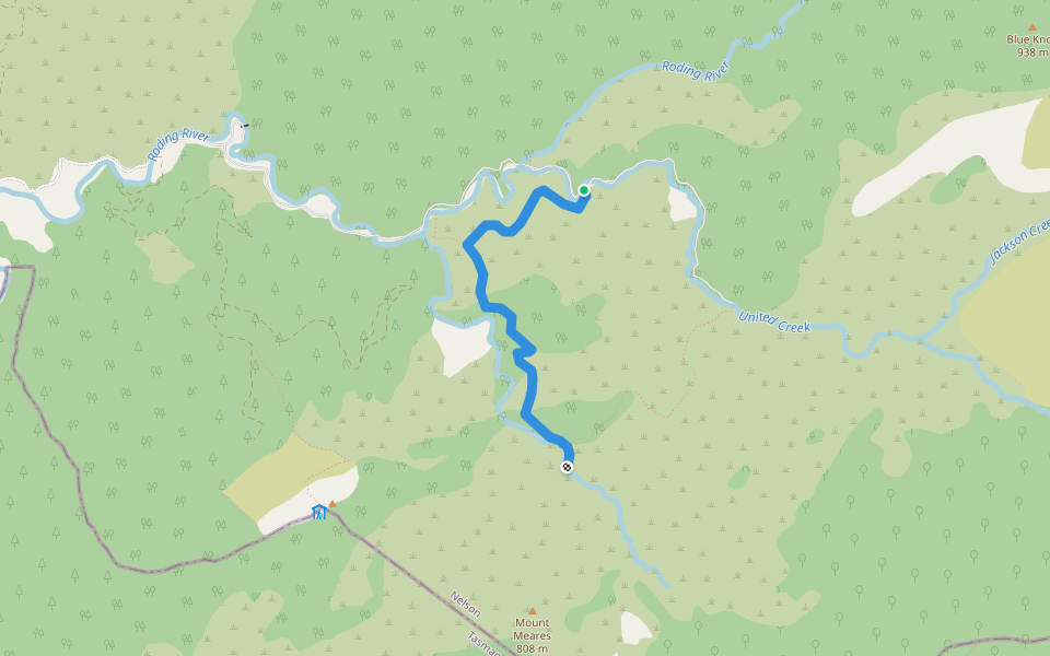 Champion Mine Track walking route map in Aniseed Valley