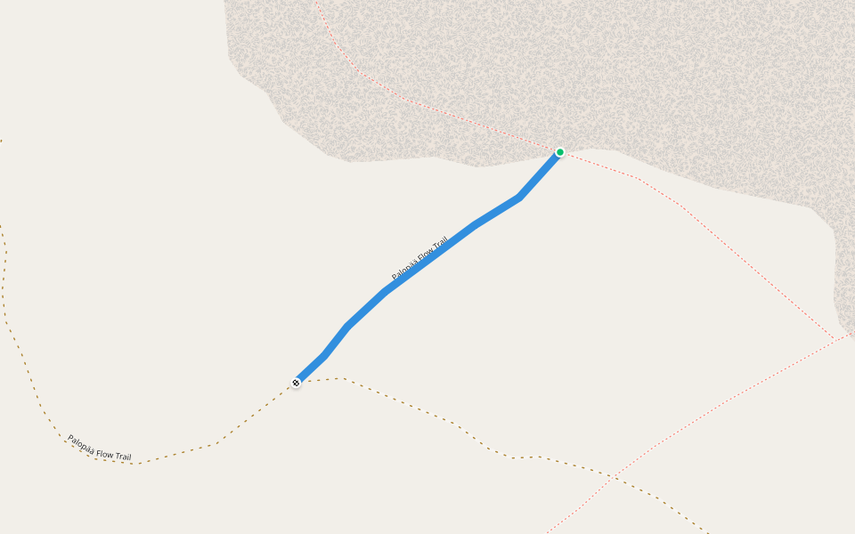 Palopää Flow Trail walking route map in Inari